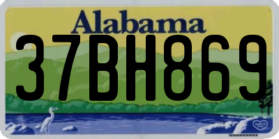 AL license plate 37BH869
