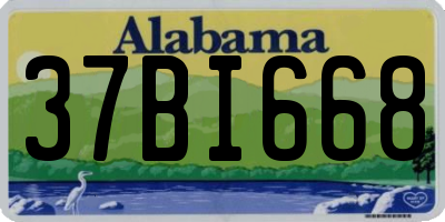AL license plate 37BI668