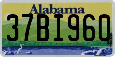 AL license plate 37BI960