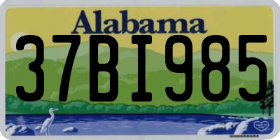 AL license plate 37BI985