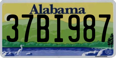 AL license plate 37BI987