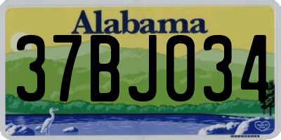 AL license plate 37BJ034