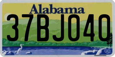 AL license plate 37BJ040