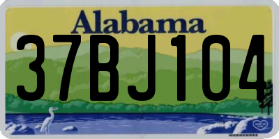 AL license plate 37BJ104