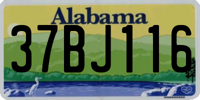 AL license plate 37BJ116