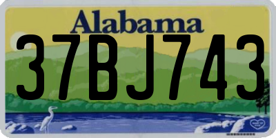 AL license plate 37BJ743