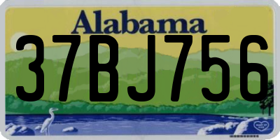 AL license plate 37BJ756