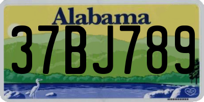 AL license plate 37BJ789
