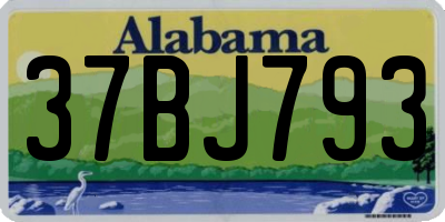 AL license plate 37BJ793