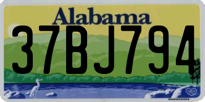 AL license plate 37BJ794