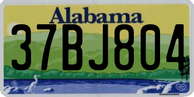 AL license plate 37BJ804