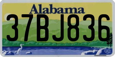 AL license plate 37BJ836