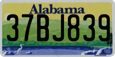 AL license plate 37BJ839