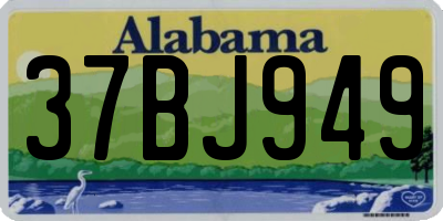 AL license plate 37BJ949
