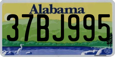 AL license plate 37BJ995