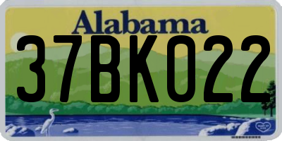 AL license plate 37BK022