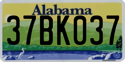 AL license plate 37BK037
