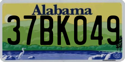 AL license plate 37BK049