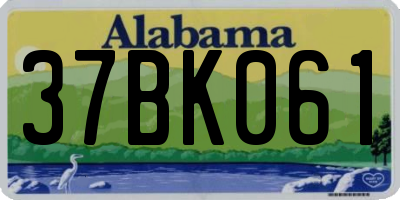 AL license plate 37BK061