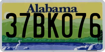 AL license plate 37BK076