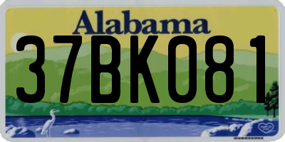 AL license plate 37BK081
