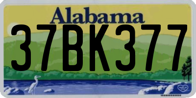 AL license plate 37BK377