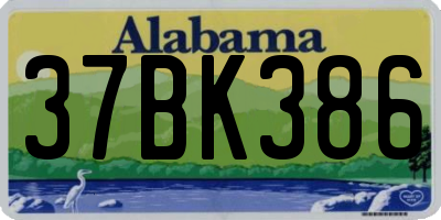 AL license plate 37BK386