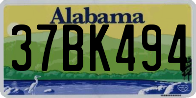 AL license plate 37BK494
