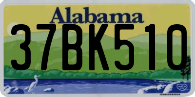 AL license plate 37BK510