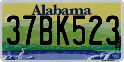 AL license plate 37BK523