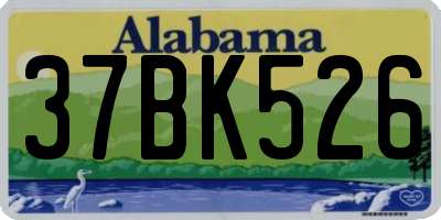 AL license plate 37BK526