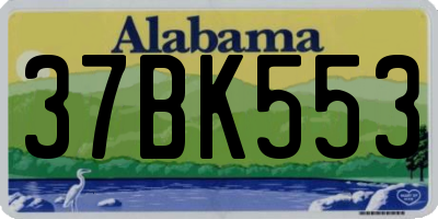 AL license plate 37BK553