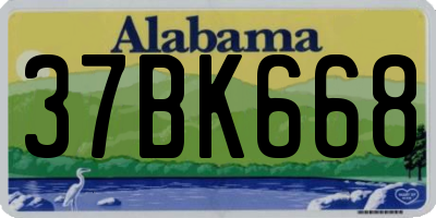 AL license plate 37BK668