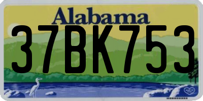 AL license plate 37BK753