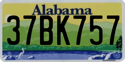 AL license plate 37BK757