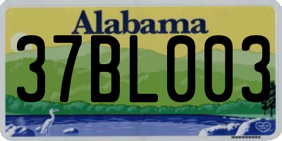 AL license plate 37BL003