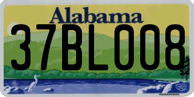 AL license plate 37BL008