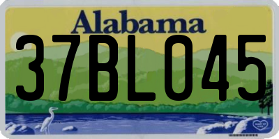 AL license plate 37BL045