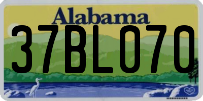 AL license plate 37BL070