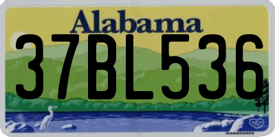 AL license plate 37BL536