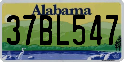 AL license plate 37BL547