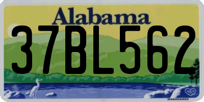 AL license plate 37BL562