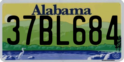 AL license plate 37BL684