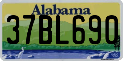 AL license plate 37BL690