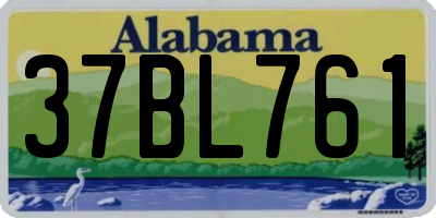 AL license plate 37BL761