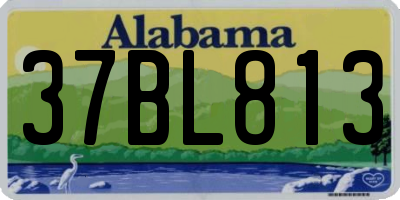 AL license plate 37BL813