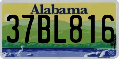 AL license plate 37BL816