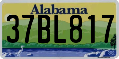 AL license plate 37BL817