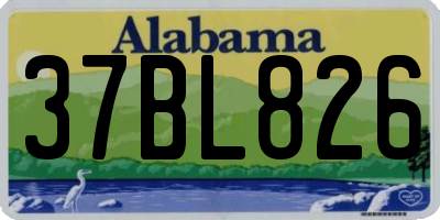 AL license plate 37BL826