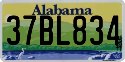 AL license plate 37BL834